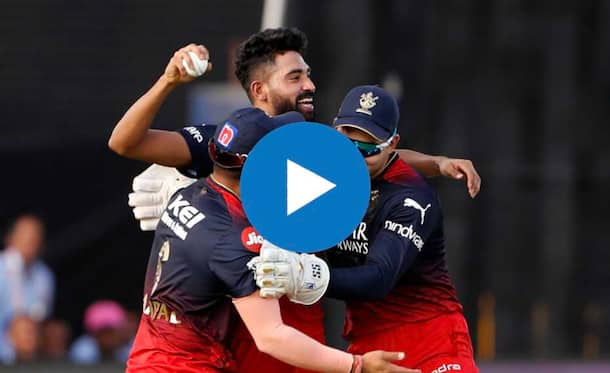 [Watch] Mohammed Siraj Swallows a Low Catch to Help Bracewell Remove DDP